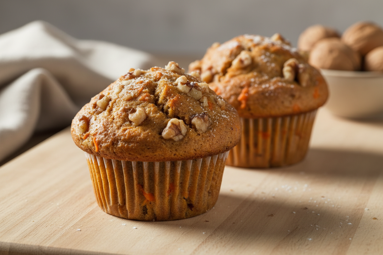 Muffin - Carrot and Walnut (Zuccini option) 1, 2 or 4 pack