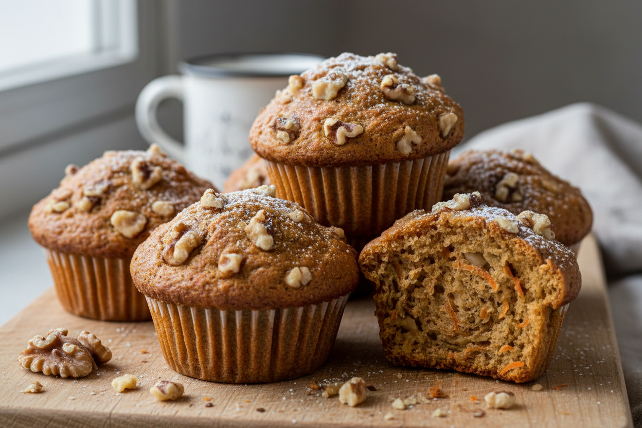 Muffin - Carrot and Walnut (Zuccini option) 1, 2 or 4 pack