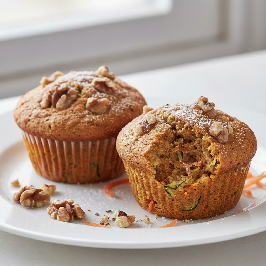 Muffin - Carrot and Walnut (Zuccini option) 1, 2 or 4 pack