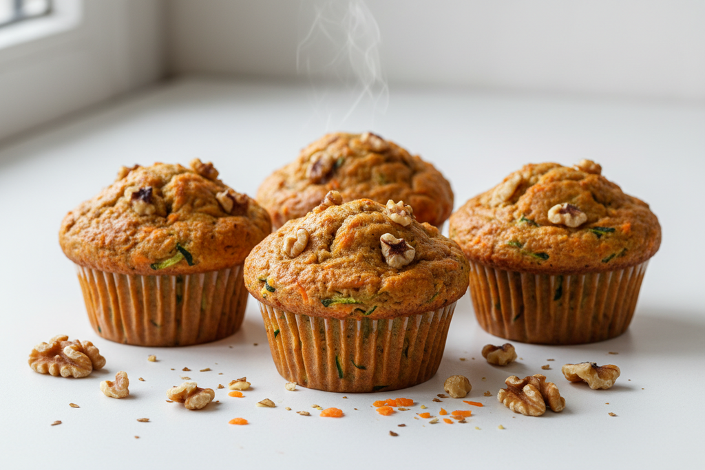 Muffin - Carrot and Walnut (Zuccini option) 1, 2 or 4 pack