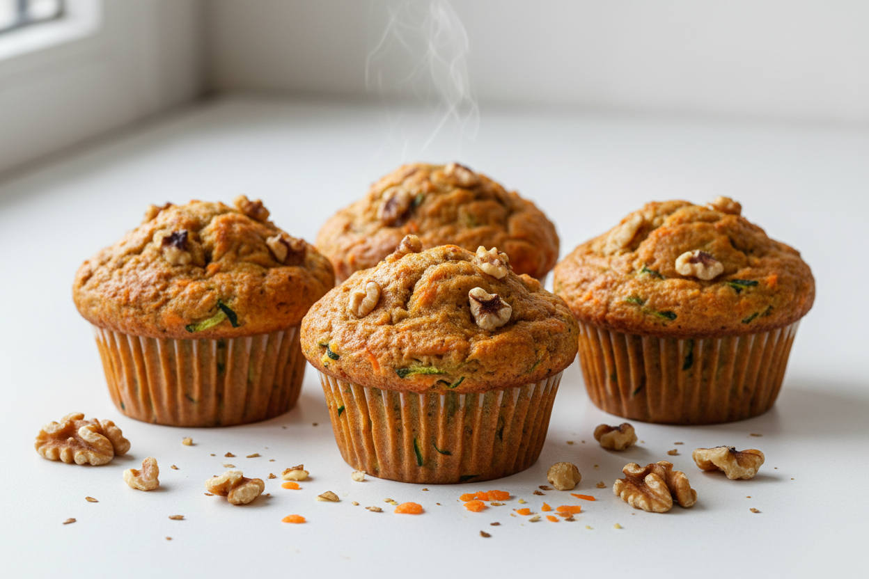 Muffin - Carrot and Walnut (Zuccini option) 1, 2 or 4 pack